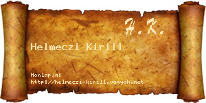 Helmeczi Kirill névjegykártya